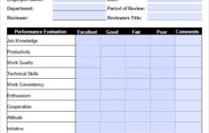 10 Sample Performance Evaluation Templates To Download