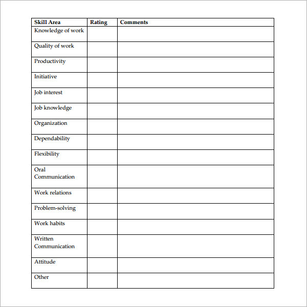 10 Staff Evaluation Samples Sample Templates