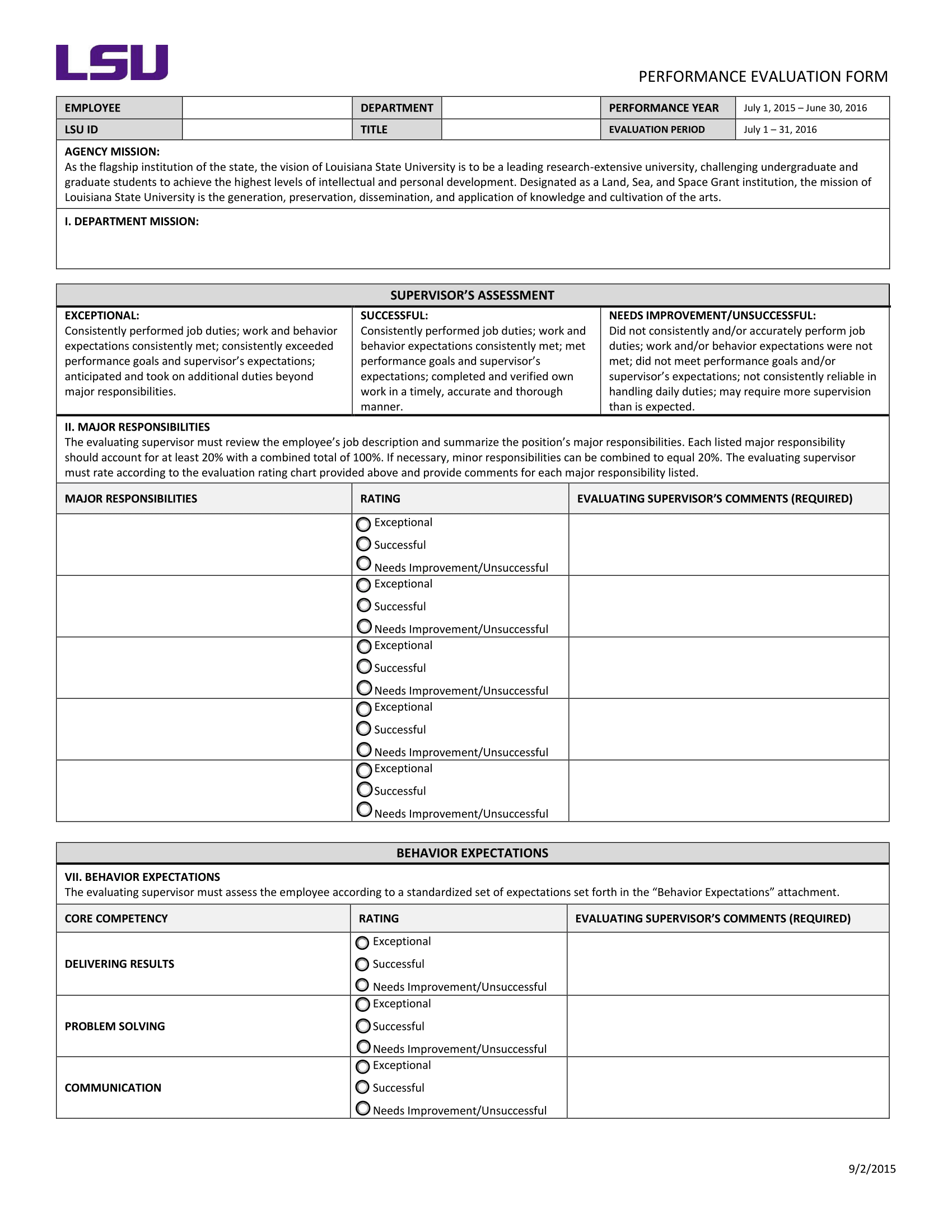 10 Useful Performance Evaluation Forms Examples Samples 