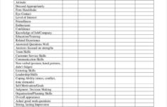 13 Evaluation Sheet Templates Free Sample Example