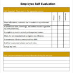 16 Sample Employee Self Evaluation Form PDF Word
