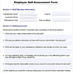 16 Sample Employee Self Evaluation Form PDF Word