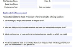 16 Sample Employee Self Evaluation Form PDF Word