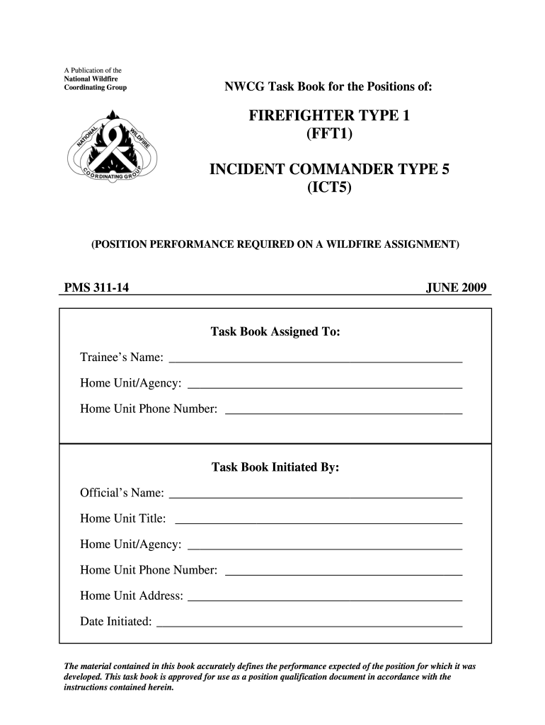 2009 2021 Form NWCG PMS 311 14 Fill Online Printable 