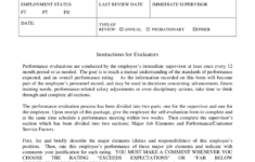 2018 Employee Evaluation Form Fillable Printable PDF