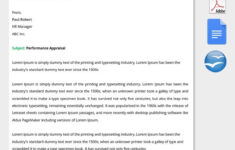 30 Appraisal Letters Free Sample Example Format Free