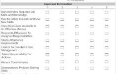 31 Employee Evaluation Form Templates Free Word Excel