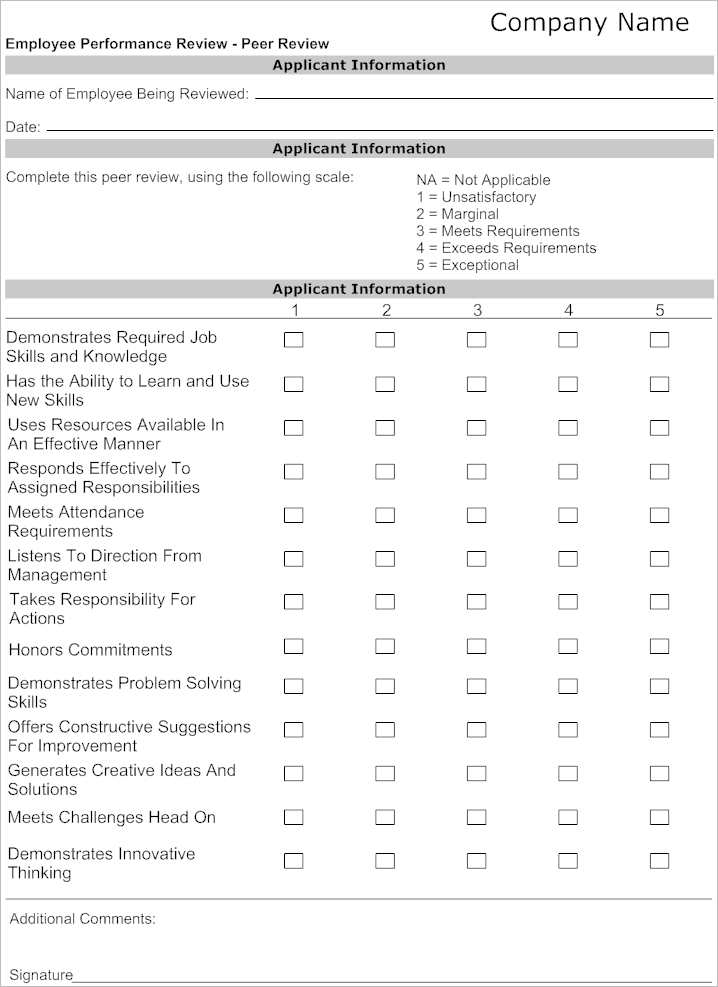 31 Employee Evaluation Form Templates Free Word Excel 