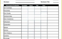 360 Degree Performance Appraisal Template Free Of Peer