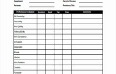 40 Free Employee Evaluation Forms Printable In 2020