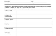 46 Employee Evaluation Forms Performance Review Examples