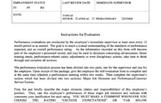 46 Employee Evaluation Forms Performance Review Examples
