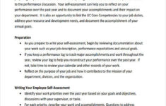53 For Self Evaluation Samples Resume Format