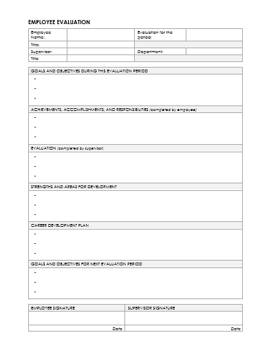 7 Employee Evaluation Form Templates To Test Your Employees