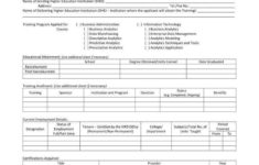 7 Training Application Form Templates PDF Free