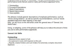 8 Employee Performance Evaluation Templates Sample