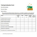 8 Training Evaluation Forms Samples Examples Format