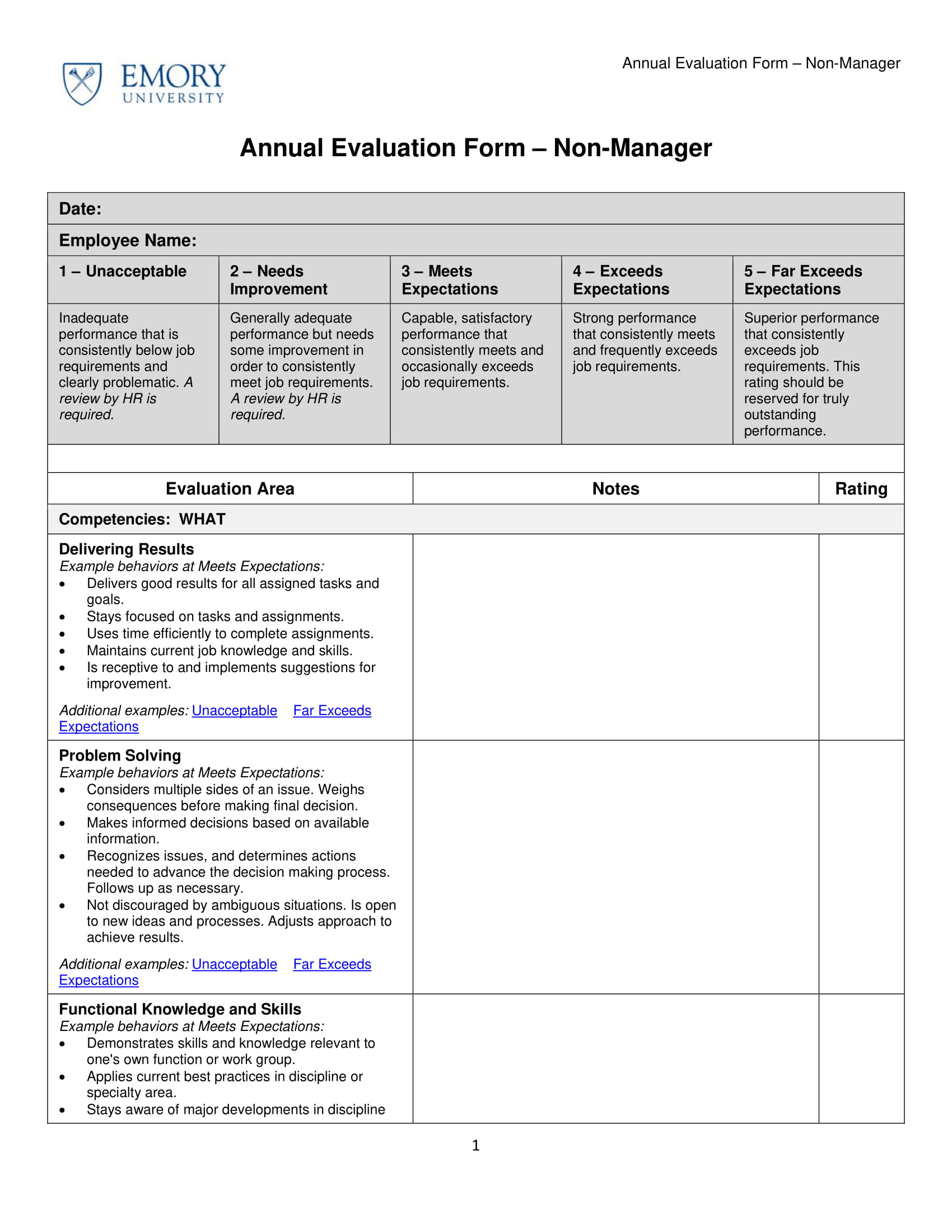 9 Employee Evaluation Form Examples PDF Examples
