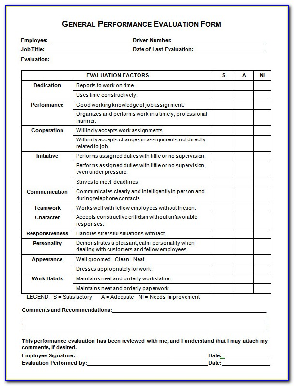 Blank Evaluation Form Template 5 TEMPLATES EXAMPLE 