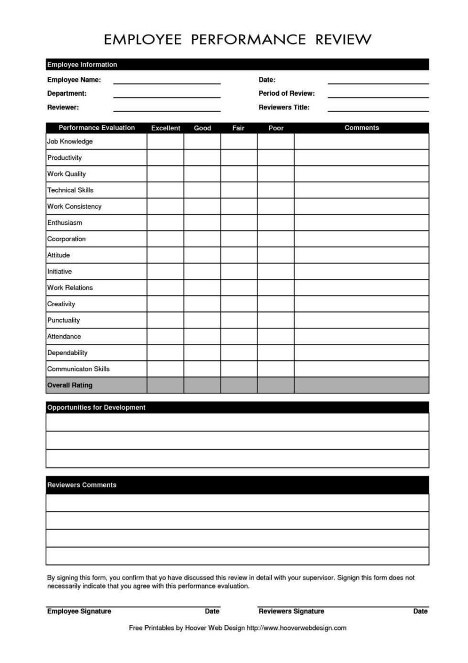 Blank Evaluation Form Template SampleTemplatess 
