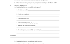 Church Staff self Evaluation Form In Word And Pdf Formats