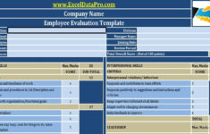 Download Employee Performance Evaluation Excel Template