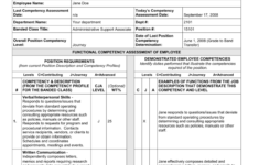 Employee Competency Assessment Example