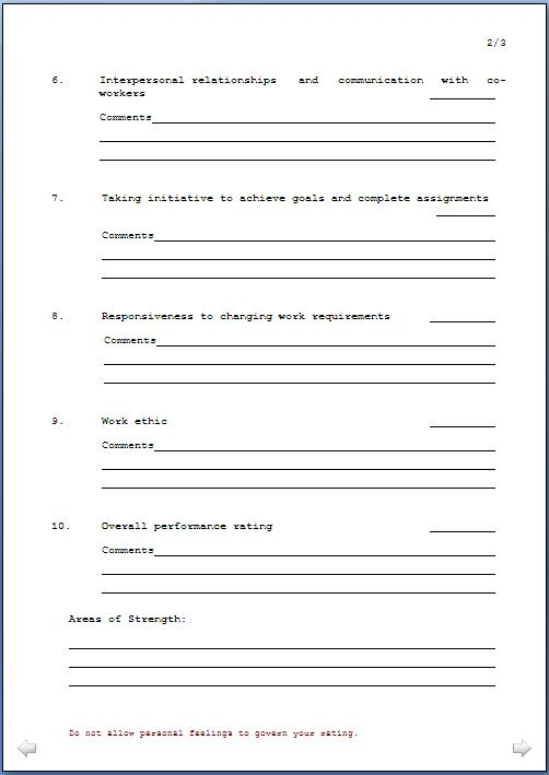 Employee Confirmation Form Template