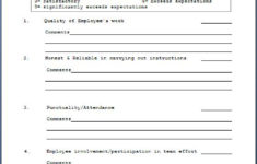 Employee Confirmation Form Template