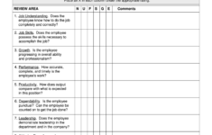 Employee Evaluation Excel Template Fill Online