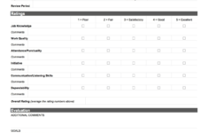 Employee Evaluation Form Employee Performance Review