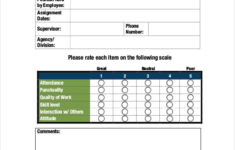 Employee Evaluation Form Example 13 Free Word PDF