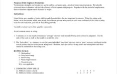 Employee Evaluation Form Example 13 Free Word PDF