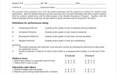 Employee Evaluation Form Example 13 Free Word PDF