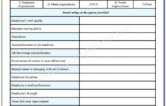 Employee Evaluation Form Pdf TemplateDose