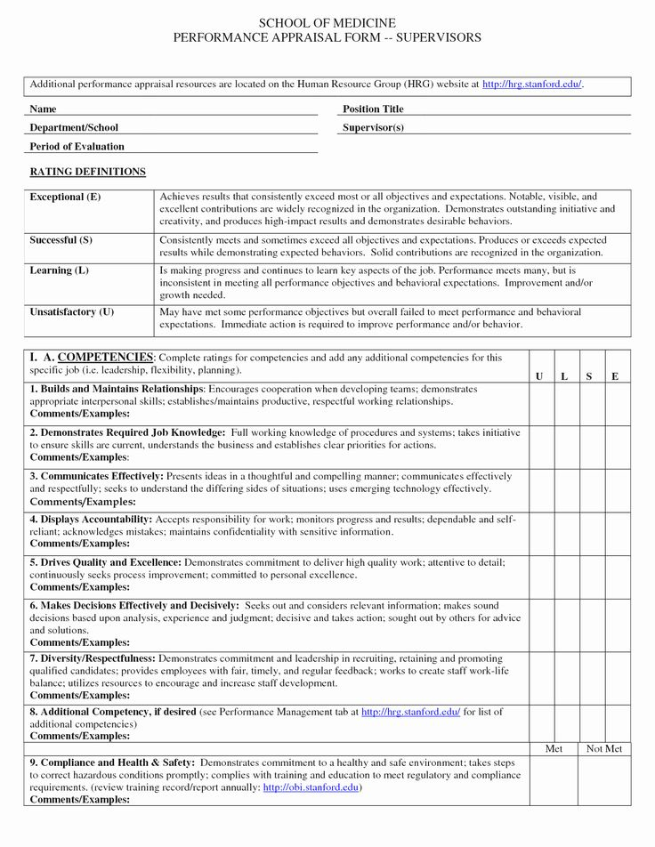 Employee Evaluation Form Template Word Beautiful Employee 