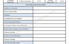 Employee Evaluation Template Employee Evaluation Form