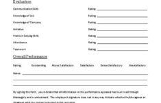 Employee Performance Appraisal Form PDF Download