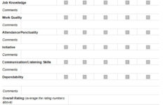 Employee Performance Evaluation Form HR Management For