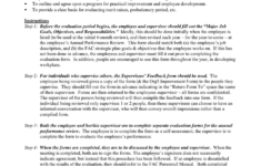 EMPLOYEE PERFORMANCE EVALUATION FORM In Word And Pdf Formats