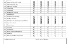 Employee Performance Review Form