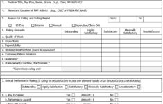 Employee Performance Review Template 14 Simple
