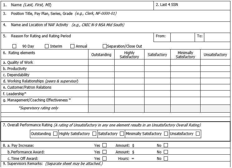 Employee Performance Review Template 14 Simple 