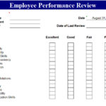 Employee Performance Review Template My Excel Templates