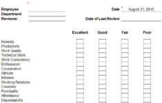 Employee Performance Review Template My Excel Templates