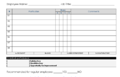 Employee Probation Evaluation