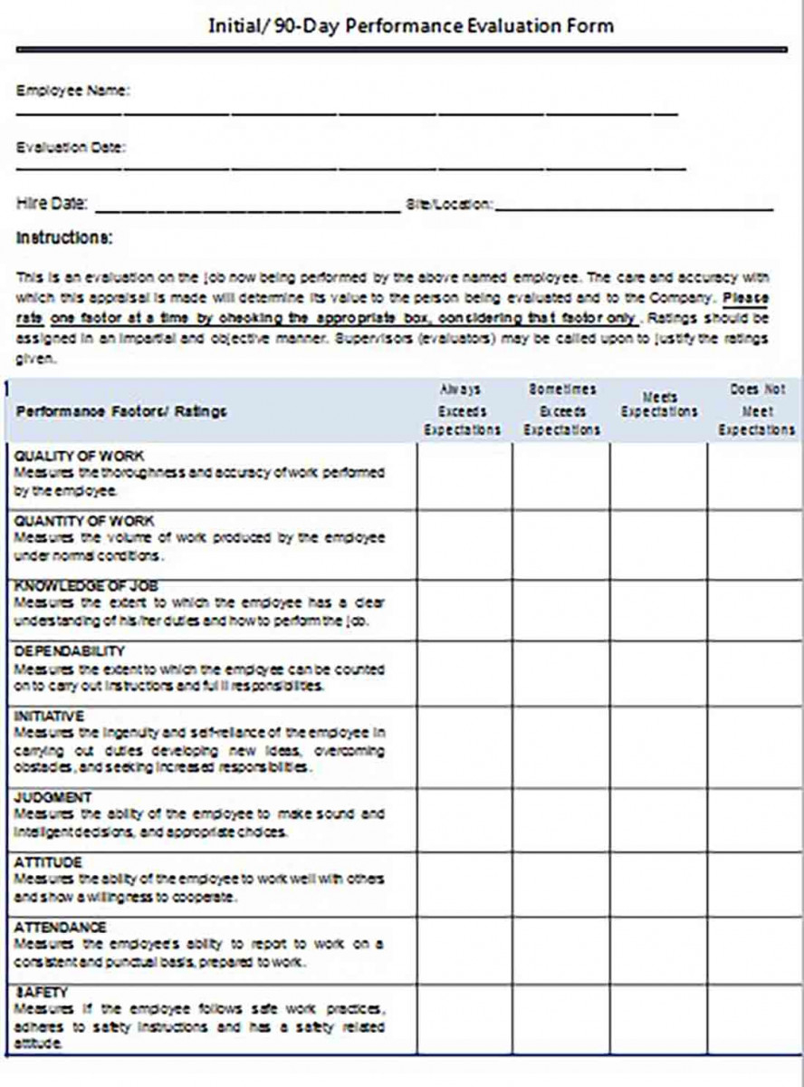 Employee Review Form And How You Get To Use It For Yours 