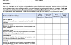 Employee Review Templates 13 Free PDF Documents