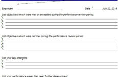 Employee Self Evaluation Template
