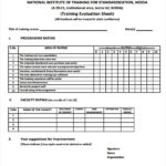 Evaluation Sheet Templates 9 Free Word PDF Format